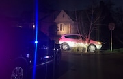 Officers found an SUV that had been reported stolen crashed in Northeast Portland.