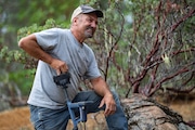 Dave Turin in Oregon, in a moment from the Discovery Channel series, "America's Backyard Gold."