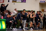 The Cleveland Warriors and the Lake Oswego Lakers compete in an OSAA Class 6A boys basketball state tournament first round game on Wednesday, March 1, 2023 at Cleveland High School.