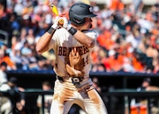 Oregon State Beavers freshman third baseman Trent Caraway will be sidelined for weeks with a broken finger in his throwing hand. (Photo courtesy Oregon State)