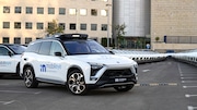 A self-driving vehicle from Mobileye’s autonomous fleet in Israel.