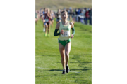 Oregon Ducks runner Maddy Elmore, pictured at the 2023 Pac-12 cross country championships on Oct. 27, 2023, in University Place, Washington, set a new UO record in the women's 5,000 meters on Friday, March 29, 2024, at the Stanford Invitational in Stanford, California.